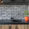 Cocina Esquinera BSH1447: Solución Moderna en Estilo Loft